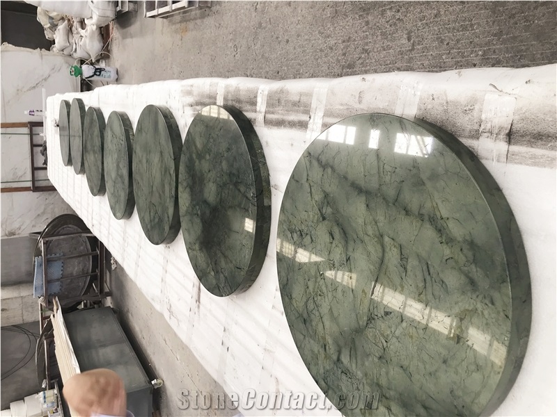 Dream Magic Green Marble Small Round, Small Round Table Tops