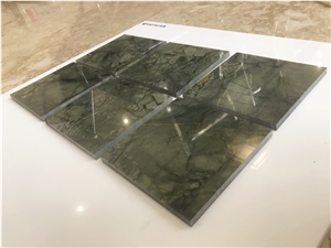 Forest Verde Green Marble Leathered Kitchen Tops