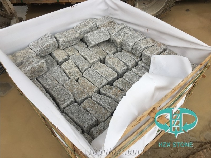G655 Granite Cobbles,China White Granite Cubes