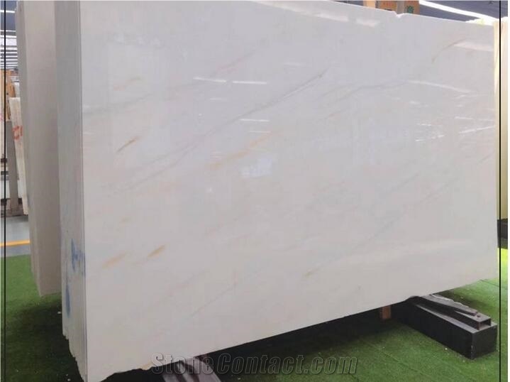 Golden Silk Xinyashi White Marble with Gold Vien