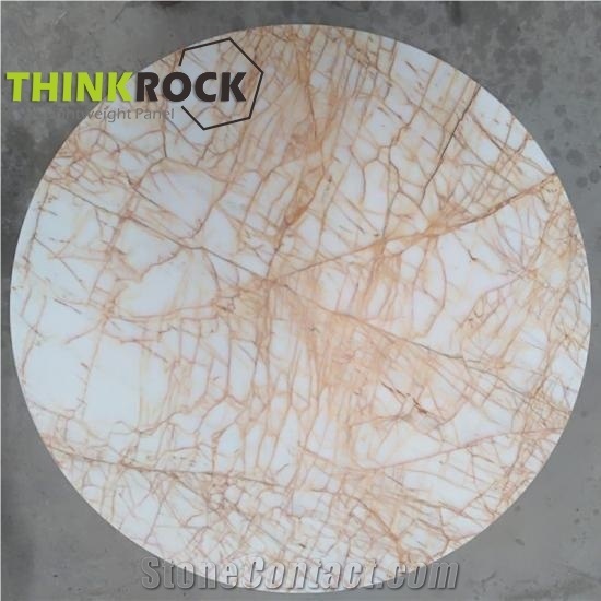 Golden Spider Natural Stone Honeycomb Backed Round Table Tops