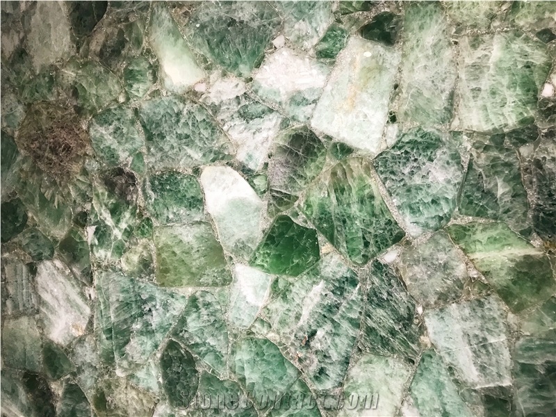 Green Malachite Semi Precious Quartz Slabs