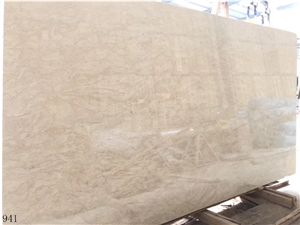 Iran Elisha Beige Marble Slab Wall Floor Tiles Use
