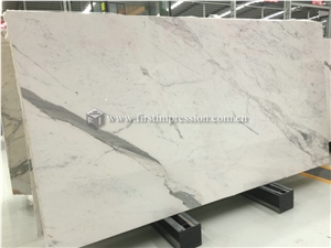 Italy White Marble Statuario Venato Slabs