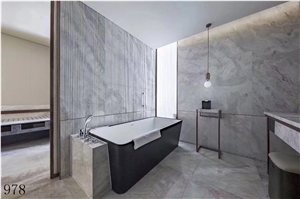 Italy Yabo Grey Marble Slab Wall Floor Tiles Use