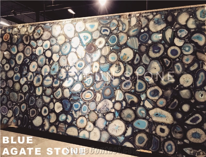 Luxury Blue Agate Stone Slabs