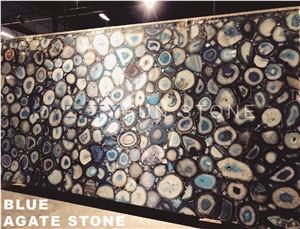 Luxury Blue Agate Stone Slabs