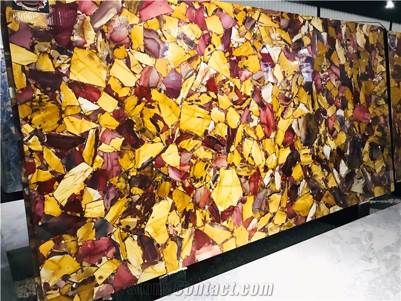 Luxury Colorful Agate Stone Golden Time Slab