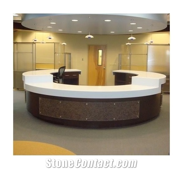 Luxury Office Front Counter Round Reception Desk