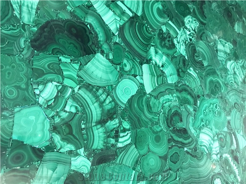 Malachite/Green Jade Precious Stone Slab Tiles