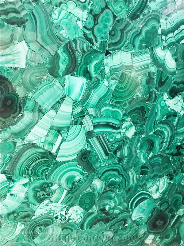 Malachite/Green Jade Precious Stone Slab Tiles