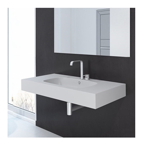 Modern White Acrylic Solid Surface Bathroom Sink