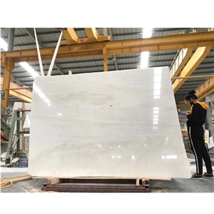 Namibia Pure White Marble Stone for Hollow Column Cover Panel