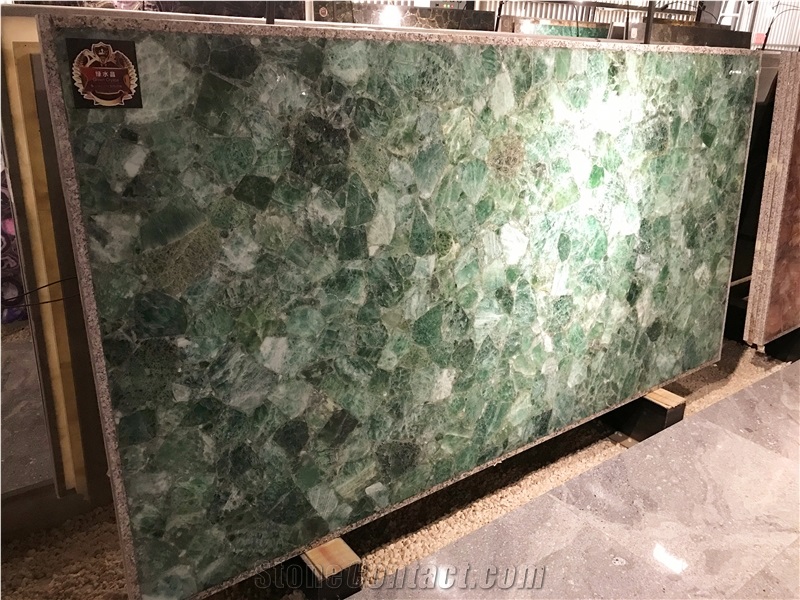 Natural Green Jade Verde Agate Stone Slab