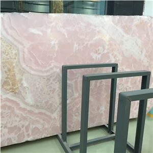 Natural High Quality Pure Pink Onyx Slab