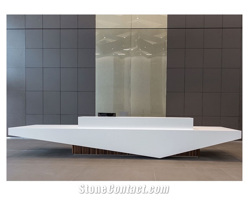 Office Boat Shaped Reception Counter Desk