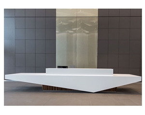 Office Boat Shaped Reception Counter Desk
