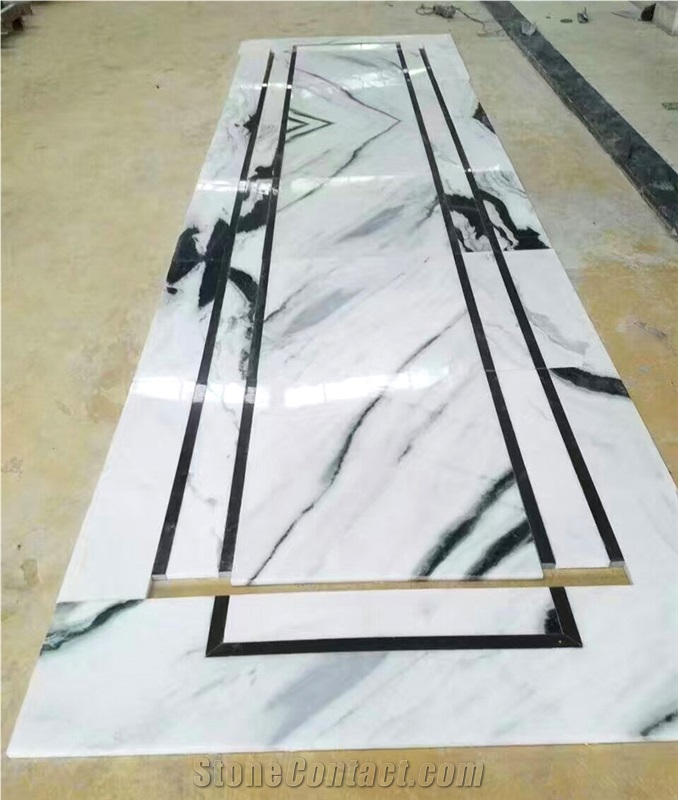 Panda White Marble,Book Matched Marble Tile