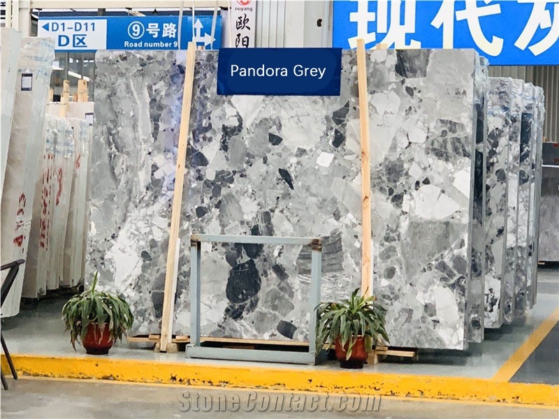 Pandora White Marble Slab/China Grey Marble Slab