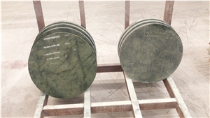 Peacock Green Marble Round Tables