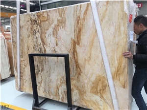 Picasso Gold Marble Slabs Yellow Stone Wall Tiles