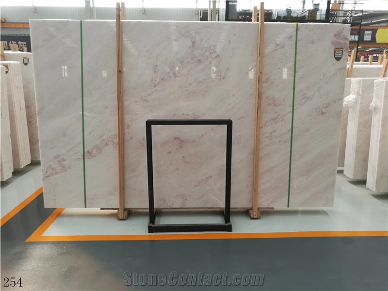 Pink Rose Rainbow Marble Tiles Stone Wall