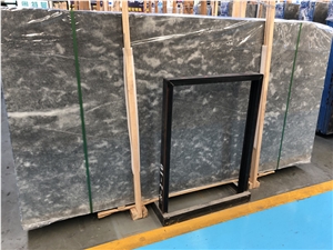 Rome Grey Marble with White Cloud Vein Slabs