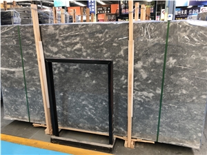 Rome Grey Marble with White Cloud Vein Slabs
