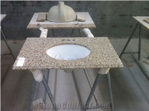 Shandong Rust Yellow Granite Bathroom Vanity Tops
