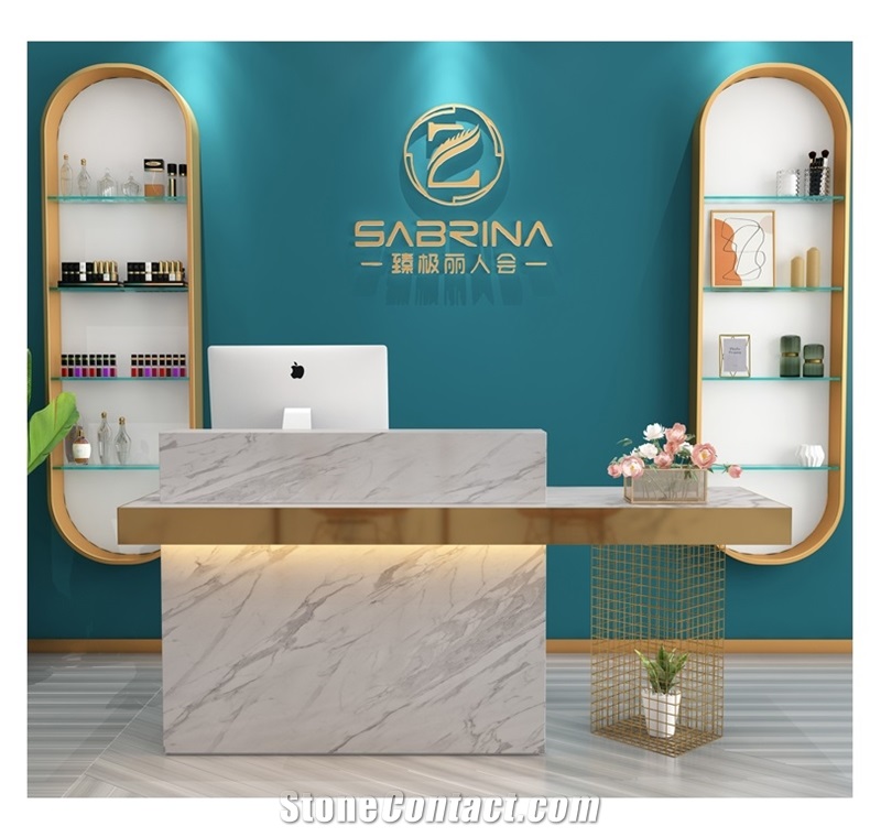 Small Europen Stylish Beauty Salon Reception Desk