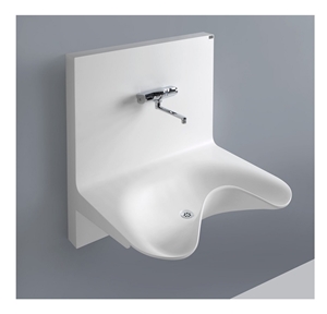 Special Shaped Solid Surface Pure White Vanity Top