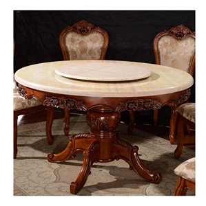 Translucent Marble Restaurant Round Table Top