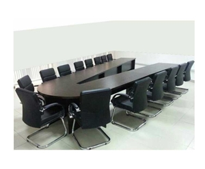 V Shaped Black Quartz Table Top Bar Meeting Desk