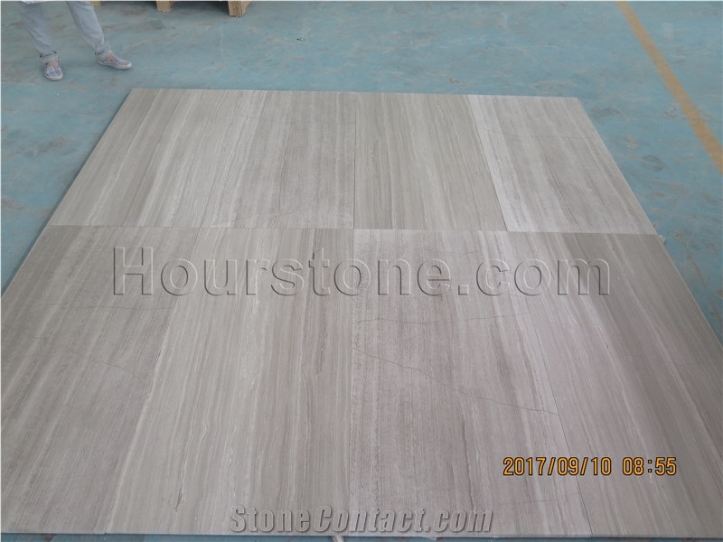 White Wood Grain Marble Tiles from China - StoneContact.com