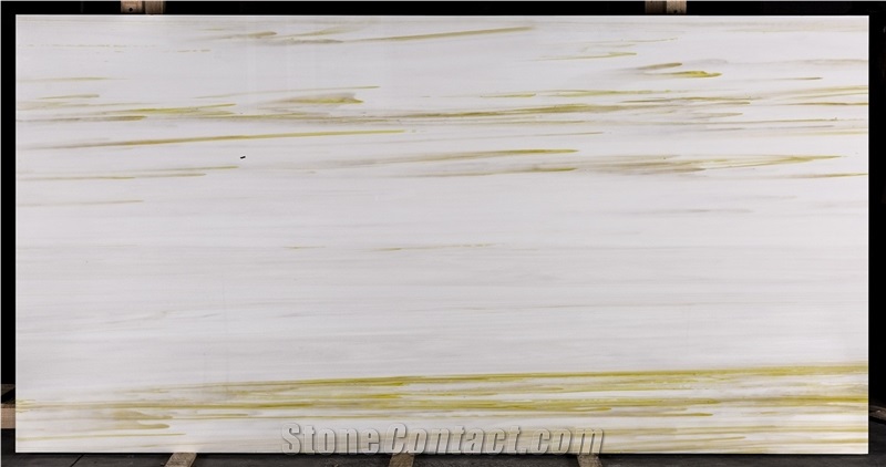 Yellow Wooden Nano Glass Stone Furniture Tops, Wall Panels
