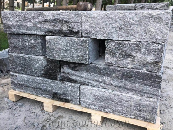 Landscape Black Zebrano Granite Ash Wood Building Wall Bricks