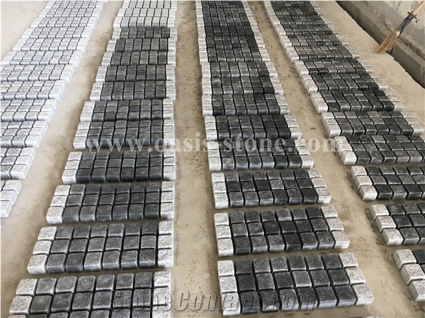 China Popular Cheap Mix Granite Cube Stone Pavers