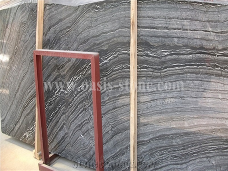 Silver Wave China Black Forest Marble Slabs Tiles