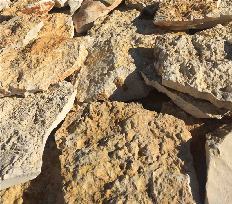 Beige Natural Limestone Landscaping Stones Flagstone