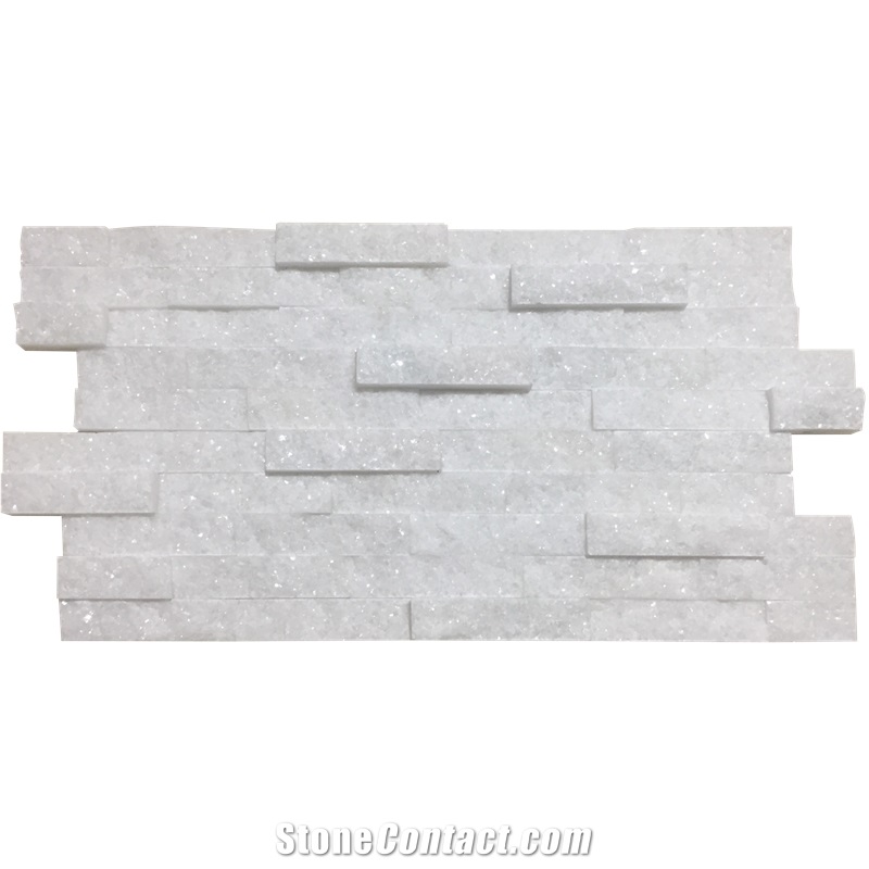 Crystal White 3d Ledge Stone