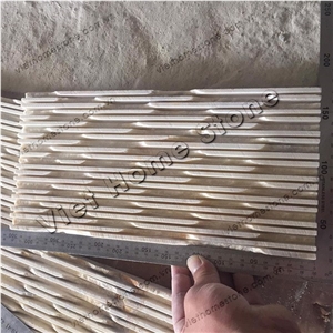 Wall Cladding Yellow Marble Comb Chiseled
