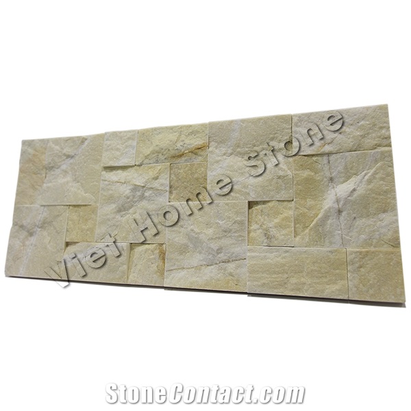 Yellow Marble Ledge Stone, Cultured Stone Wall Cladding