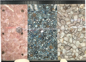 Colorful Gemstone Semiprecious Agate Slabs ,Tiles