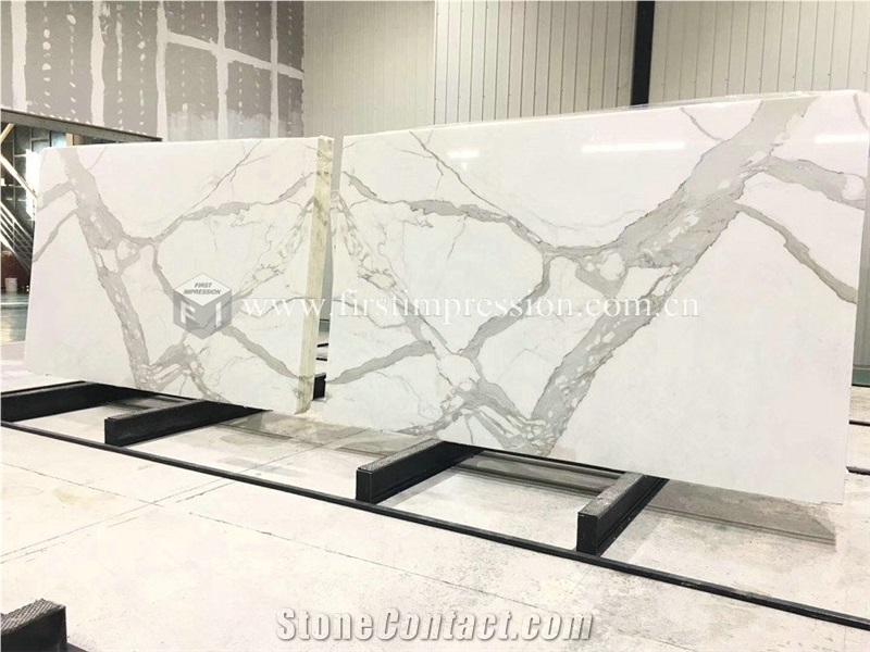 Famous Italy Calacatta Gold White Marble Slabs