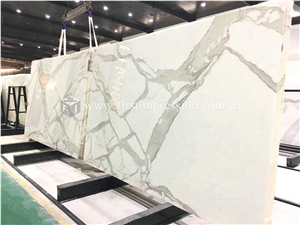 Hot Calacatta Gold White Marble Slabs for Flooring