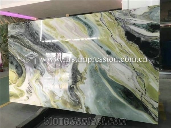 Hot Sale China Dreaming Green Marble Slabs,Tiles