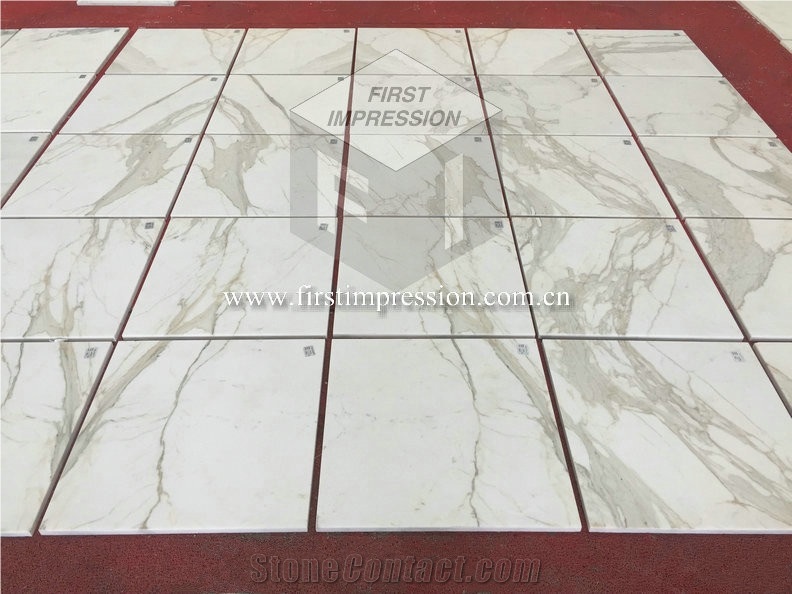 Hot White Marble Calacatta Gold Tiles for Interior
