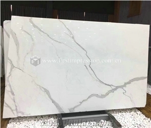 Italy Calacatta Gold White Marble Slabs for Wall