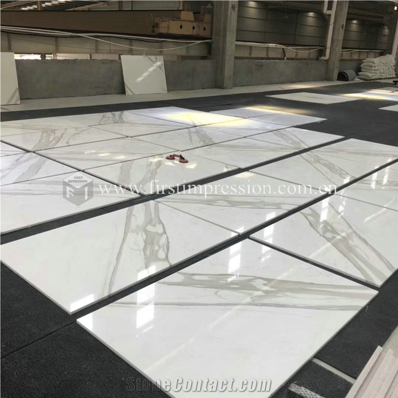 Italy Calacatta Gold White Marble Slabs for Wall