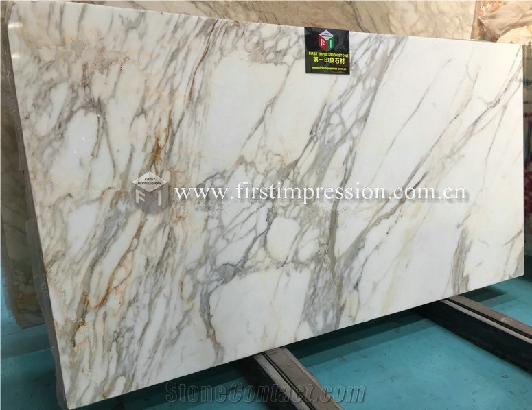Italy Luxury White Marble Calacatta Carrara Slabs